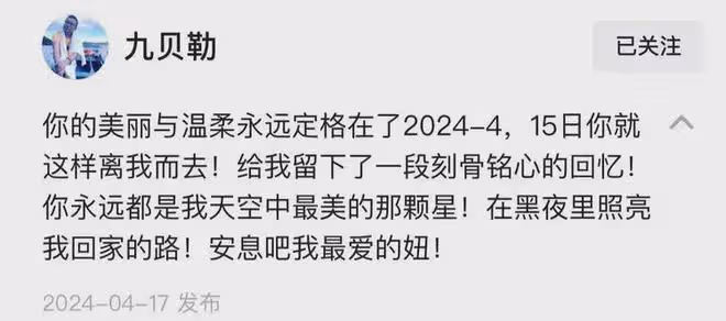 演員九貝勒33歲老婆自殺，兒子僅4個月大，生前太累患上抑鬱症！