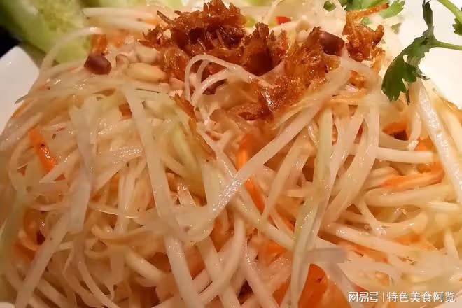 壓箱底的涼拌經典,酸辣味美的青木瓜絲,0基礎教程,脆香又營養
