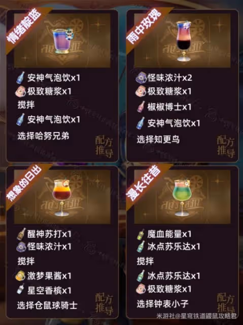 【崩壞：星穹鐵道】『杯中逸事』保姆攻略｜全配方＆成就＆解謎