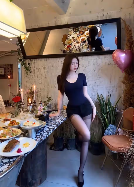 深藍與黑色的優雅碰撞:展現女性的性感魅力