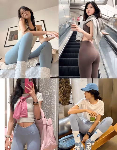 簡約瑜伽褲,春季街頭的時尚風向標!