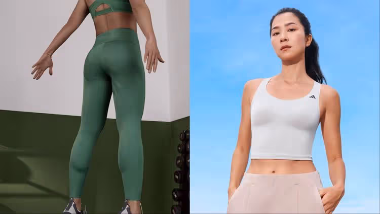 adidas推顯瘦瑜珈褲、兩穿運動背心　運動、時尚一整套解決