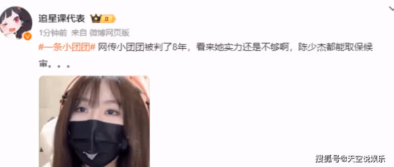 突發!網紅「一條小團團」確認被逮捕,知情人曝更多細節:不冤