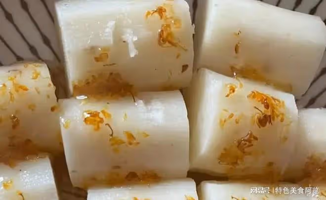 0基礎美食之桂花山藥蜜,補脾養腎,甜嫩滋補,家中孩子讚不絕口