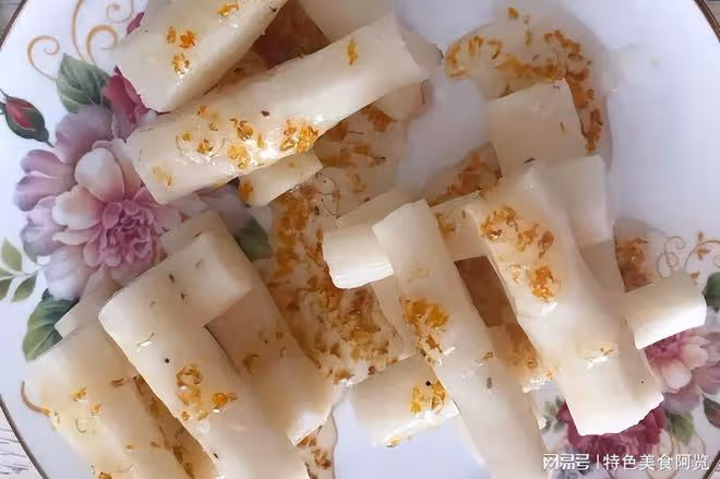 0基礎美食之桂花山藥蜜,補脾養腎,甜嫩滋補,家中孩子讚不絕口