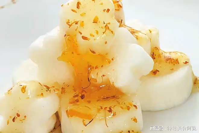 0基礎美食之桂花山藥蜜,補脾養腎,甜嫩滋補,家中孩子讚不絕口