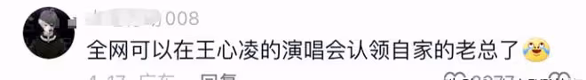 王心凌演唱會成大型老闆認領現場,網友們在評論區認領老闆