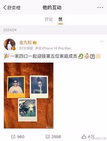 《雲之羽》女星官宣未婚懷孕!金靖「迎接第五位家庭成員」陸網炸