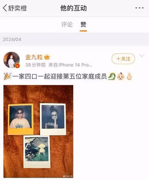 金靖官宣懷孕,男方為動畫導演,是才子也是帥哥