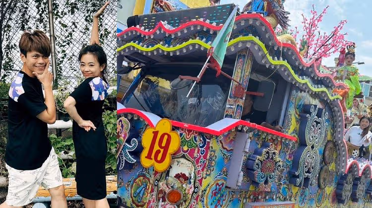 蔡阿嘎藝閣車參與媽祖遶境挨轟「沒報名亂入」！老婆Po一張照片打臉酸民