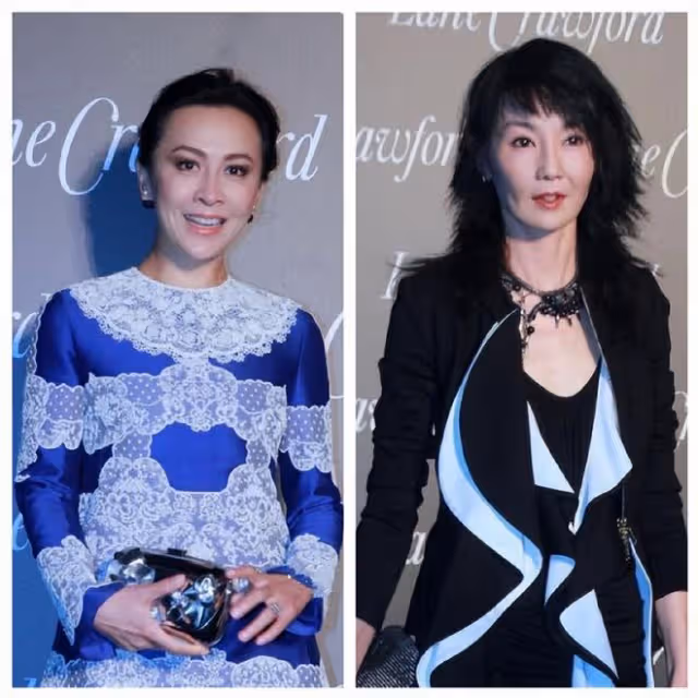 張曼玉劉嘉玲昔日情敵罕見同台，一個仍是女神，一個土氣大媽