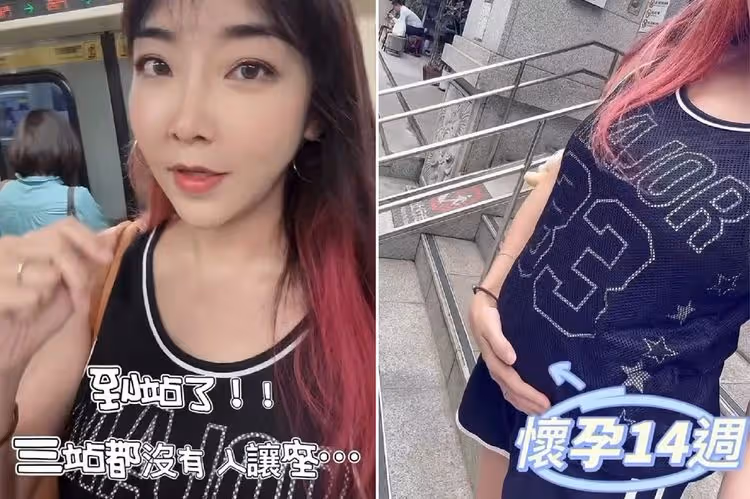 女星挺14周孕肚做捷運讓座實驗！發現沒有人要讓位
