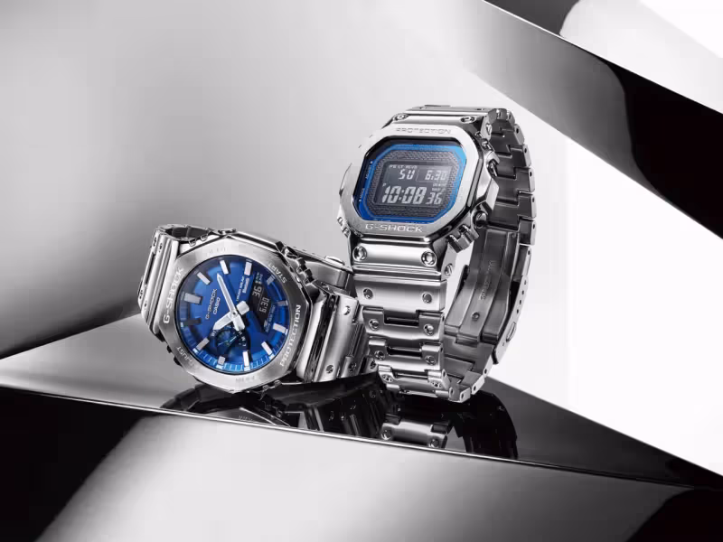 G-SHOCK新錶有點帥！　不銹鋼錶圈配金屬藍錶盤潮酷又百搭