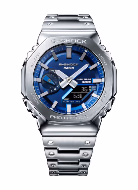 G-SHOCK新錶有點帥！　不銹鋼錶圈配金屬藍錶盤潮酷又百搭
