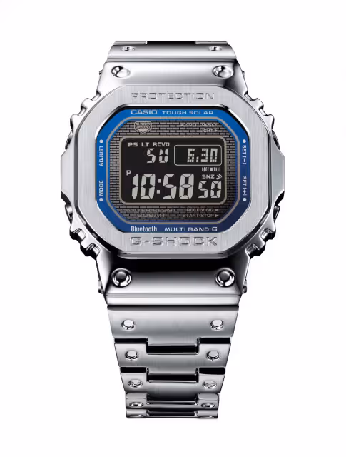 G-SHOCK新錶有點帥！　不銹鋼錶圈配金屬藍錶盤潮酷又百搭