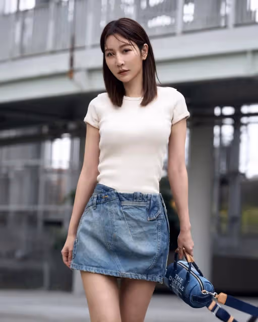 Marc Jacobs春夏拼接單寧好俏皮　曾莞婷搶先示範女神回春穿搭