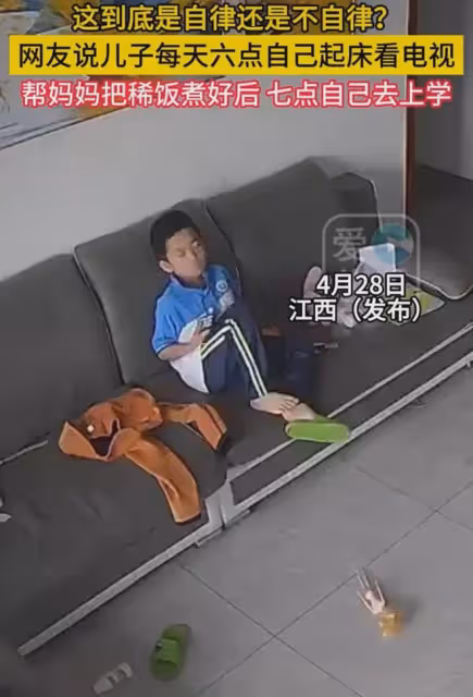 兒子每天6點起床看電視,媽媽吐槽成績沒血壓高,網友卻直呼賺到
