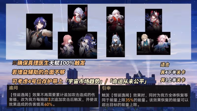 崩鐵：虛構敘事·作言造語｜滿星通關指南，角色推薦