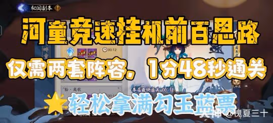【秘聞競速】河童競速掛機前百思路—僅需兩套陣容，通&hellip;