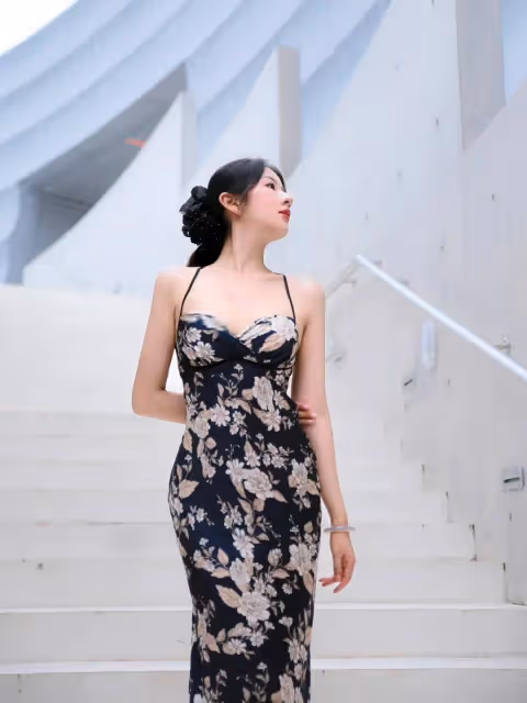 夏天必備,清涼弔帶裙的魅力解析——氣氛感穿搭藝術