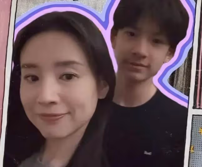 董潔曬母子合照慶生，15歲頂頂身高近一米八，比爸爸潘粵明還帥