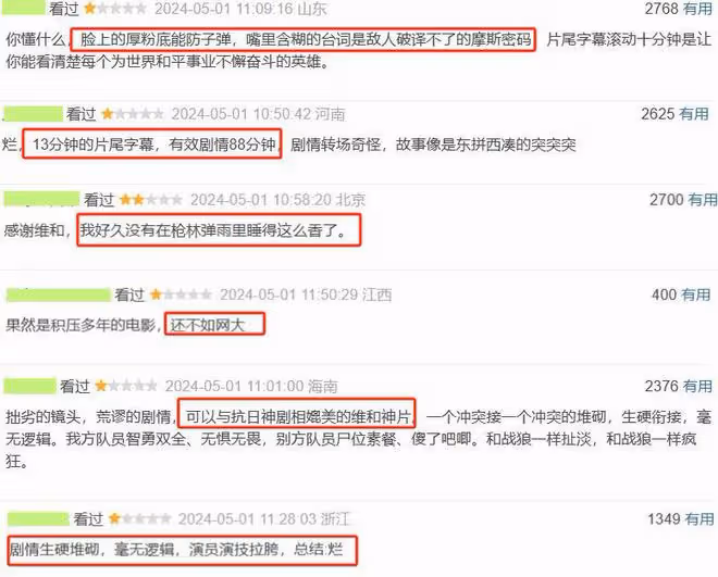 《維和防暴隊》上映即翻車,差評被刷爆,這種國產爛片跪求別再拍