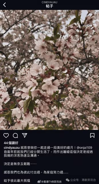 突發!TVB恩愛夫妻宣布離婚,已分開生活兩年