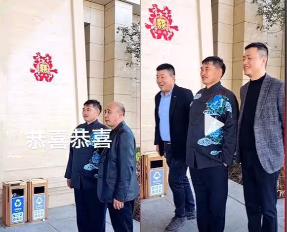 大衣哥兒媳陳萌喜生男嬰，高檔酒店擺宴席慶祝，門口一標語引爭議