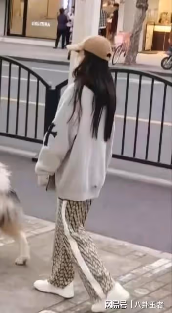 baby新男友已獲小海綿認可？街頭帶娃遛大型犬，像幸福的一家三口