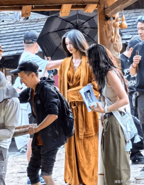 楊穎傍晚帶小海綿遛狗被偶遇，一身行頭超10萬，疑主攻香港娛樂圈
