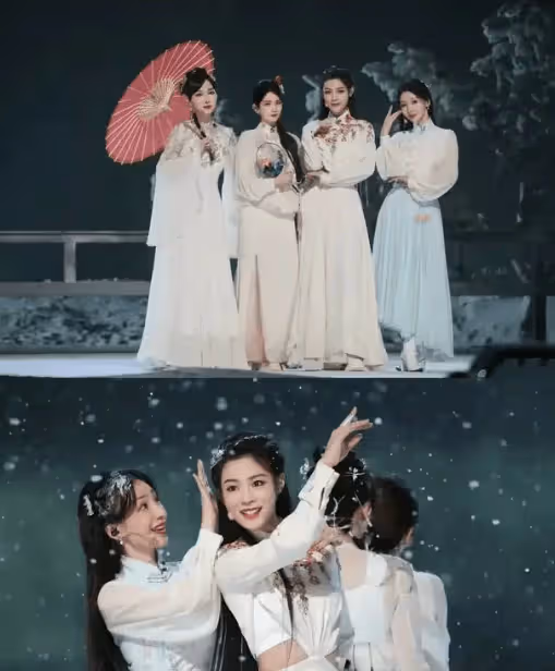 陳昊宇很討喜，見朱丹彎腰，幫陳麗君拍照，合影薩頂頂柳岩讓C位
