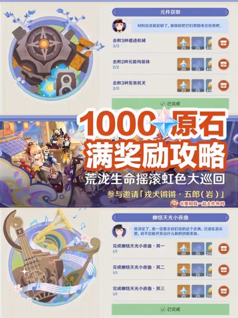 《原神》荒瀧生命搖滾虹色大巡迴第一天攻略