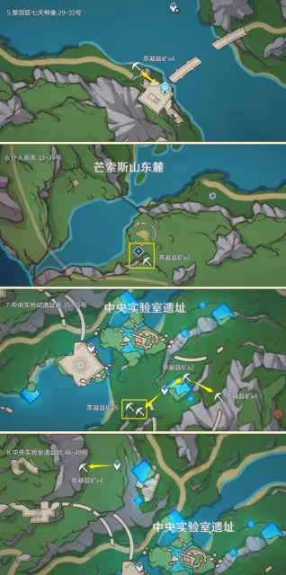 《原神》4.6楓丹萃凝晶礦高效採集路線分享