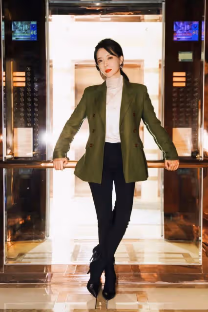 40歲女人亮色穿搭,學陳數和姚晨就夠了,優雅大氣又時尚減齡
