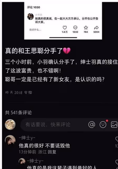 王思聰又分手,聊天記錄曝光!網友:萬花叢中過,片葉不沾身