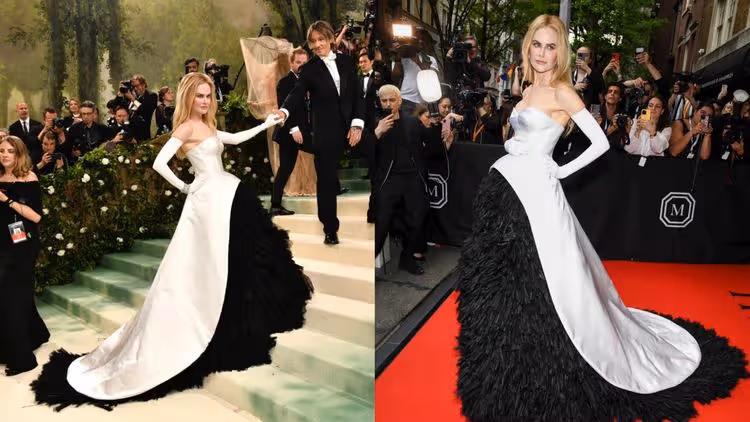 Met Gala｜56歲妮可基嫚懷孕了？　黑白公主風這角度+動作驚呆粉絲