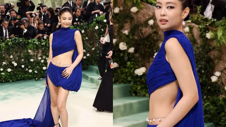 Met Gala｜Jennie二登時尚奧斯卡　珍珠金鍊辣纏小蠻腰