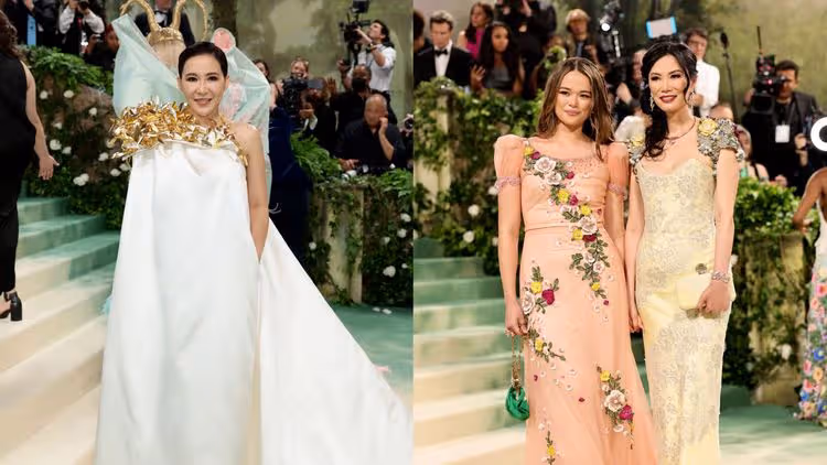 Met Gala｜Cindy Chao戴自家珠寶走紅毯　媒體大亨梅鐸前妻也來了