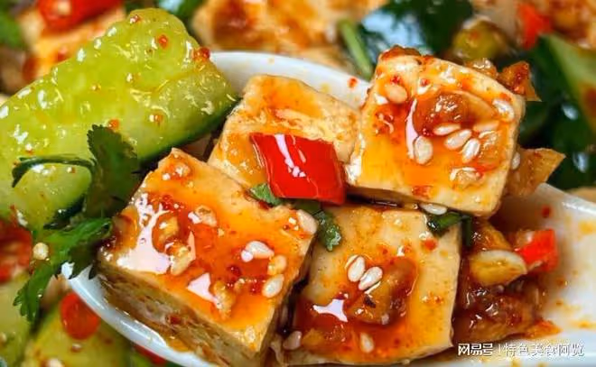 買1斤嫩豆腐,教你做涼拌風味的家常菜,嫩鮮下飯,風味嘎嘎好吃