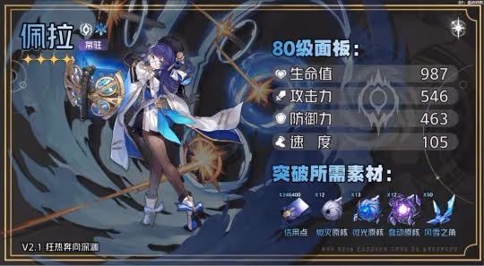 【崩壞:星穹鐵道】2.1版本上半卡池UP角色面板&突破素材圖匯