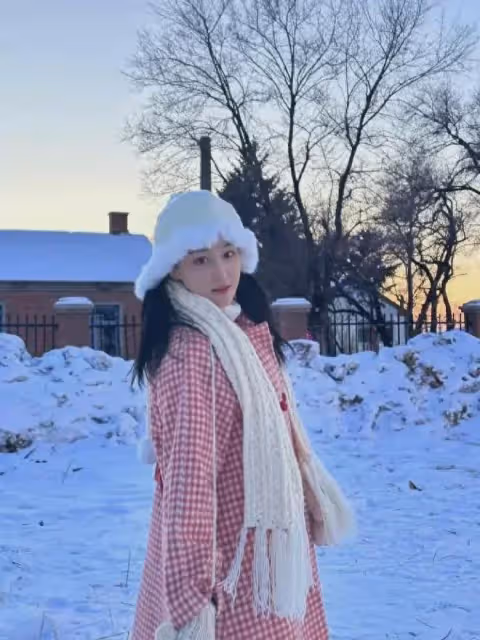 張馨予的雪中麗影:美麗與氣質的完美交融