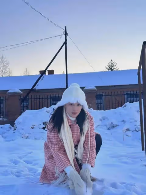 張馨予的雪中麗影:美麗與氣質的完美交融