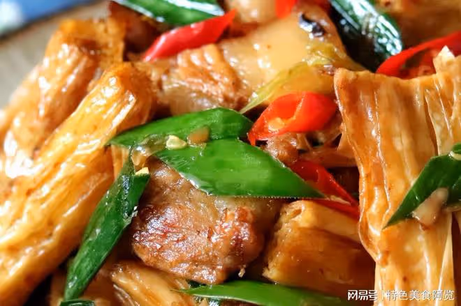 壓箱底的葷素食譜,味美下飯的腐竹炒肉,0基礎教程,風味嘎嘎棒