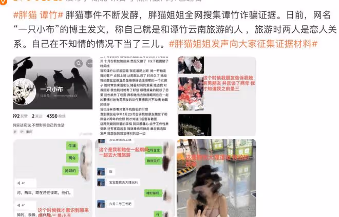 胖貓事件反轉？譚竹微博是假冒的，胖貓姐姐也躺槍，謠言四起！