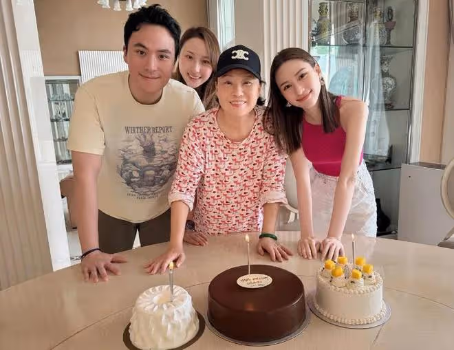 何超蓮帶竇驍回香港豪宅慶生,三太陳婉珍為女兒送蛋糕和祝福