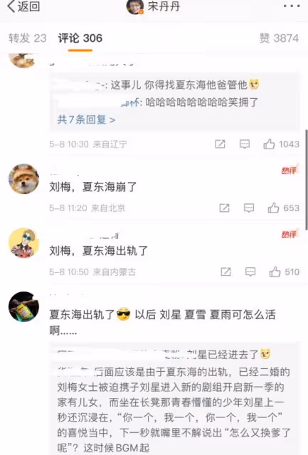 高亞麟陷出軌家暴風波,宋丹丹評論區意外躺槍,網友紛紛喊話劉梅