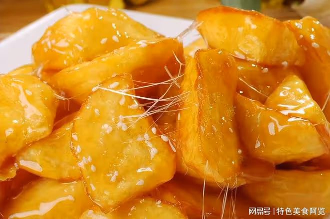 挖到寶了,這款拔絲地瓜太解饞,香甜脆香,解饞味美,美食被誇爆