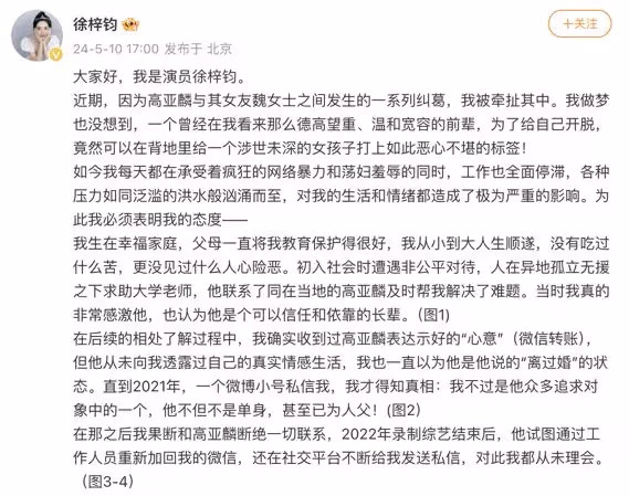 震碎三觀!高亞麟出軌「小三」最新回應:我收了錢,可我是好姑娘