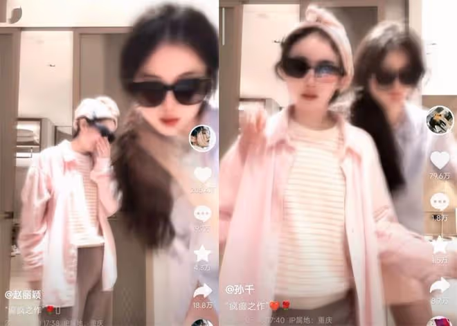 趙麗穎罕與孫千跳舞，閨蜜倆變「憨憨姐妹」，舞姿可愛素顏美翻了