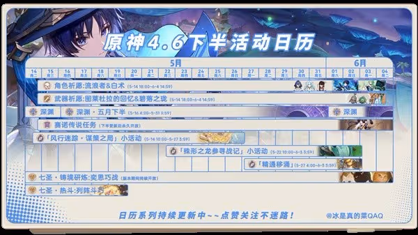 《原神》4.6版本下半活動一覽